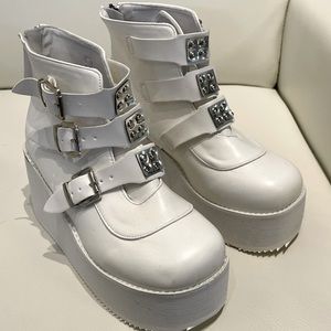 White Platform Boot rave